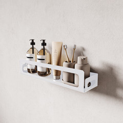 Полка для ванной Ulitka Unit 400х100х80 мм металл белая (74104326) - фото 3