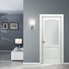 Дверь межкомнатная Палитра 700х2000 мм финишпленка белая со стеклом - фото 2