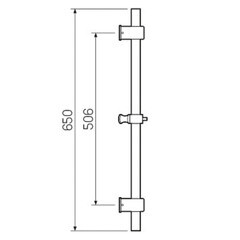 Штанга для душа РМС 650 мм без мыльницы сталь (SUS124-RACK-1) - фото 2