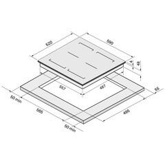 Варочная панель индукционная Krona Maxima Onyx 60 4 конфорки черная - фото 14