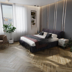 Плитка кварцвиниловая Natisston Rubis Kvitegga замковая 2,25 кв.м 3,5 мм с микрофаской художественная - фото 3