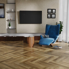 Плитка кварцвиниловая Natisston Rubis Ulriken замковая 2,25 кв.м 3,5 мм с микрофаской художественная - фото 7