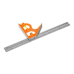Угольник строительный Truper 300 мм с уровнем стальной - фото 2