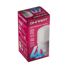 Лампа светодиодная Онлайт Е27/Е40 6500К 40 Вт 3200 Лм 176-264 В цилиндр матовая - фото 3