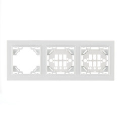 Рамка EKF Минск трехместная белая (ERM-G-303-10) - фото 1