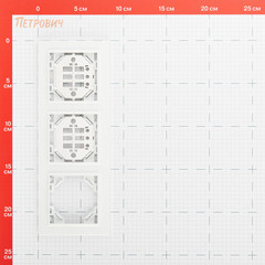 Рамка EKF Минск трехместная белая (ERM-G-303-10) - фото 2