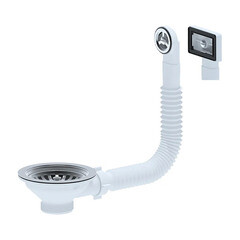 Выпуск для мойки АНИ пласт 3 1/2 с переливом (N305DIY) - фото 1