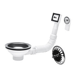 Выпуск для мойки АНИ пласт 3 1/2 с переливом (N305DIY) - фото 2