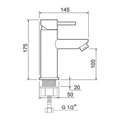 Смеситель для раковины РМС Sus однорычажный черный (SUS124BL-001F) - фото 3
