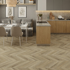 Плитка кварцвиниловая Norland Chevron Дуб Синистра замковая 1,6764 кв.м 5 мм с микрофаской художественная - фото 8