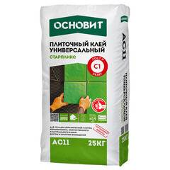 Клей для плитки Основит Старпликс АС11 серый класс C1 25 кг - фото 1