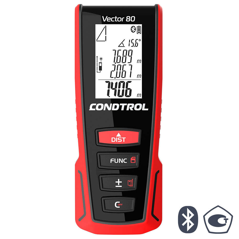 фото Дальномер лазерный condtrol vector 80 80 м bluetooth (1-4-099)