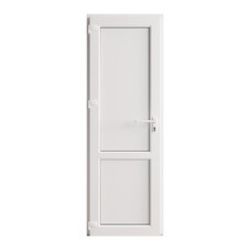 Металлопластиковая дверь VEKA 2050х600 мм алюминиевый порог белая левая глухая