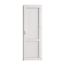 Металлопластиковая дверь VEKA 2050х600 мм алюминиевый порог белая правая глухая