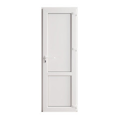 Изображение товара Металлопластиковая дверь VEKA 2050х800 мм алюминиевый порог белая правая глухая