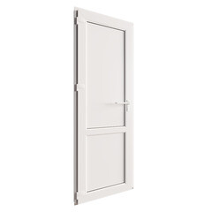 Металлопластиковая дверь VEKA 2050х700 мм алюминиевый порог белая левая глухая - фото 4