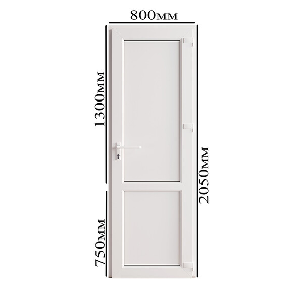 Металлопластиковая дверь VEKA 2050х800 мм алюминиевый порог белая ...