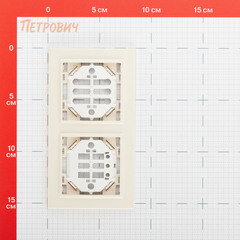 Рамка EKF Минск двухместная бежевая (ERM-G-302-20) - фото 2