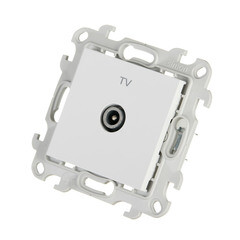 Розетка телевизионная Simon 24 Harmonie встраиваемая белая TV (2410475-030) - фото 4