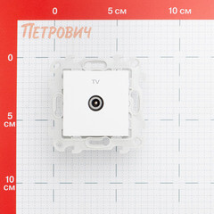Розетка телевизионная Simon 24 Harmonie встраиваемая белая TV (2410475-030) - фото 2