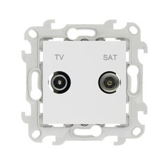 Изображение товара Розетка телевизионная Simon 24 Harmonie встраиваемая белая TV/ SAT (2410485-030)
