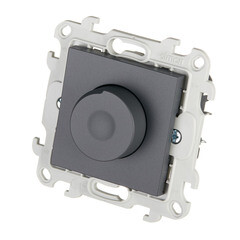 Диммер Simon 24 Harmonie встраиваемый графит проходной (2412313-038) - фото 4