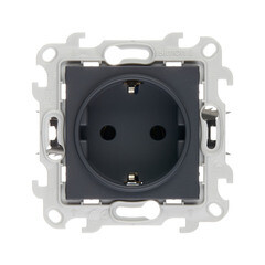 Изображение товара Розетка Simon 24 Harmonie встраиваемая графит (2420434-038)