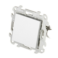 Выключатель Simon 24 Harmonie одноклавишный встраиваемый алюминий (2420101-033) - фото 4