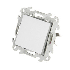 Переключатель Simon 24 Harmonie одноклавишный встраиваемый алюминий (2420201-033) - фото 4