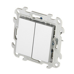 Переключатель Simon 24 Harmonie двухклавишный встраиваемый алюминий (2410397-033) - фото 4