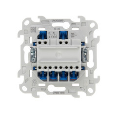 Переключатель Simon 24 Harmonie двухклавишный встраиваемый алюминий (2410397-033) - фото 3