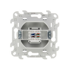 Розетка компьютерная Simon 24 Harmonie встраиваемая алюминий RJ45 (2410598-033) - фото 3