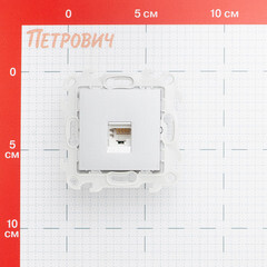 Розетка компьютерная Simon 24 Harmonie встраиваемая алюминий RJ45 (2410598-033) - фото 2