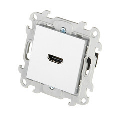 Розетка HDMI Simon 24 Harmonie встраиваемая алюминий (2411094-033) - фото 4