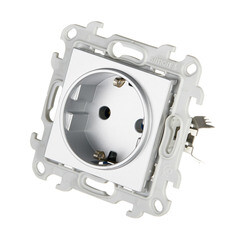 Розетка Simon 24 Harmonie встраиваемая алюминий (2420434-033) - фото 4