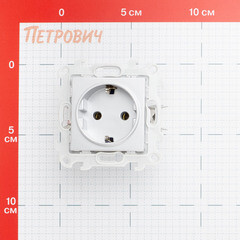 Розетка Simon 24 Harmonie встраиваемая алюминий (2420434-033) - фото 2
