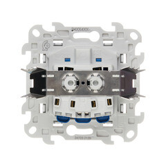 Розетка Simon 24 Harmonie встраиваемая алюминий со шторками (2420432-033) - фото 3