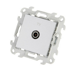 Розетка телевизионная Simon 24 Harmonie встраиваемая алюминий TV (2450476-033) - фото 4