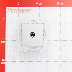 Розетка телевизионная Simon 24 Harmonie встраиваемая алюминий TV (2450476-033) - фото 2