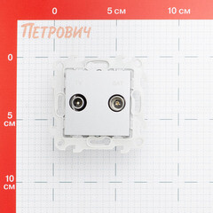 Розетка телевизионная Simon 24 Harmonie встраиваемая алюминий TV/ SAT (2410487-033) - фото 2