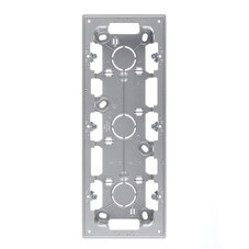 Коробка монтажная Simon 24 Harmonie трехместная накладная алюминий (2400753-033)