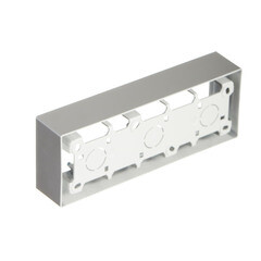 Коробка монтажная Simon 24 Harmonie трехместная накладная алюминий (2400753-033) - фото 3