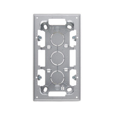 Коробка монтажная Simon 24 Harmonie двухместная накладная алюминий (2400752-033)