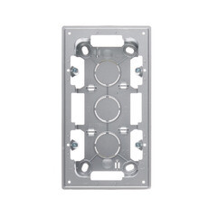 Коробка монтажная Simon 24 Harmonie двухместная накладная алюминий (2400752-033) - фото 1