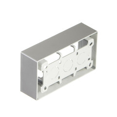 Коробка монтажная Simon 24 Harmonie двухместная накладная алюминий (2400752-033) - фото 3