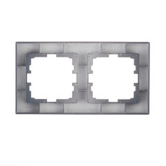 Рамка Lezard Vesna двухместная графит (742-3400-147) - фото 4