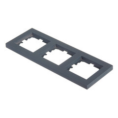 Рамка Lezard Vesna трехместная графит (742-3400-148) - фото 4