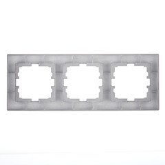 Рамка Lezard Vesna трехместная графит (742-3400-148) - фото 3