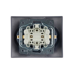 Розетка Lezard Vesna встраиваемая графит со шторками (742-3400-178B) - фото 3