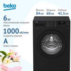 Стиральная машина Beko WSRE6512ZAA антрацит - фото 2